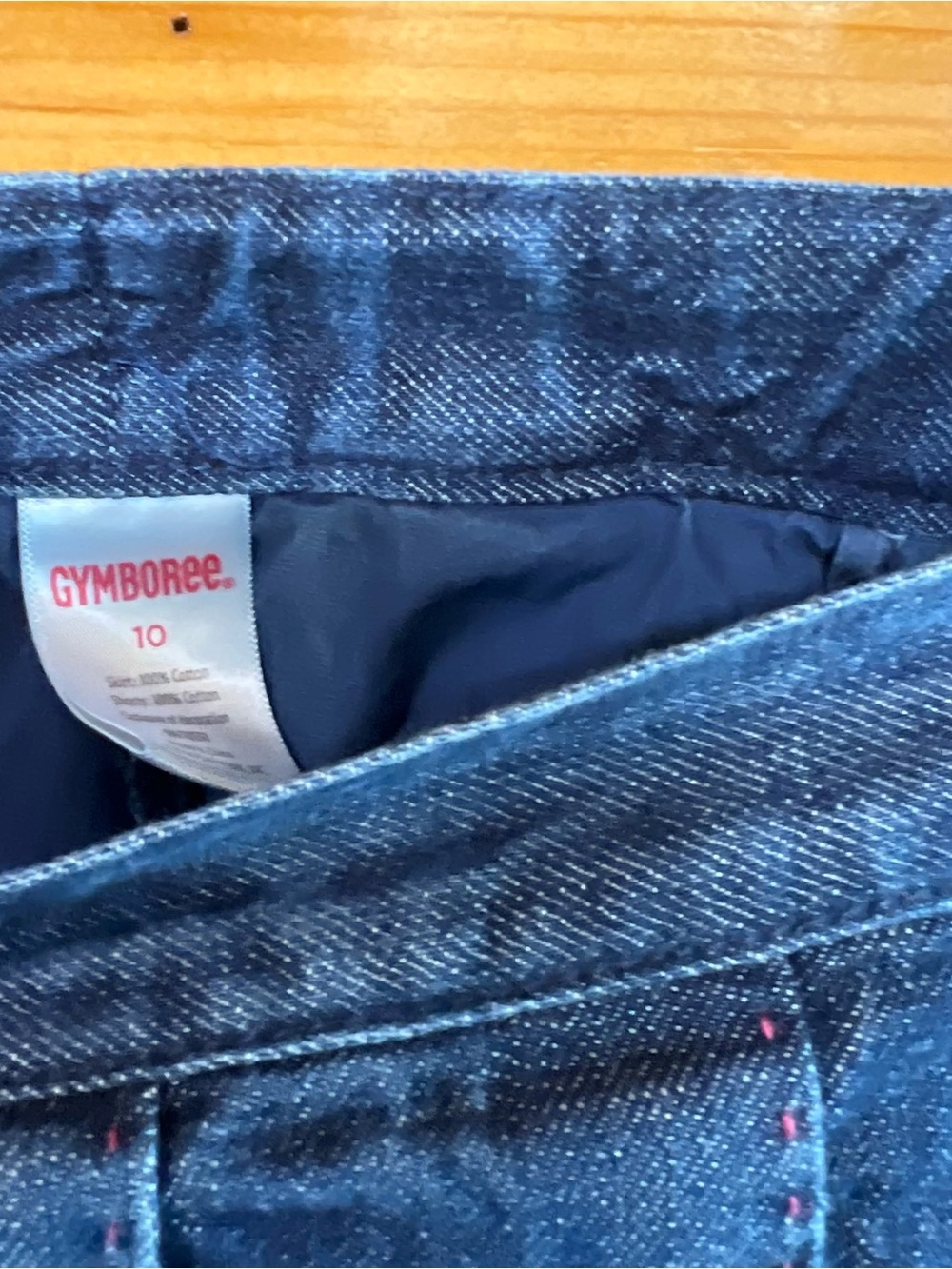 VTG Gymboree Denim Adjustable Waist Skort Skirt 10 - Picture 3 of 6